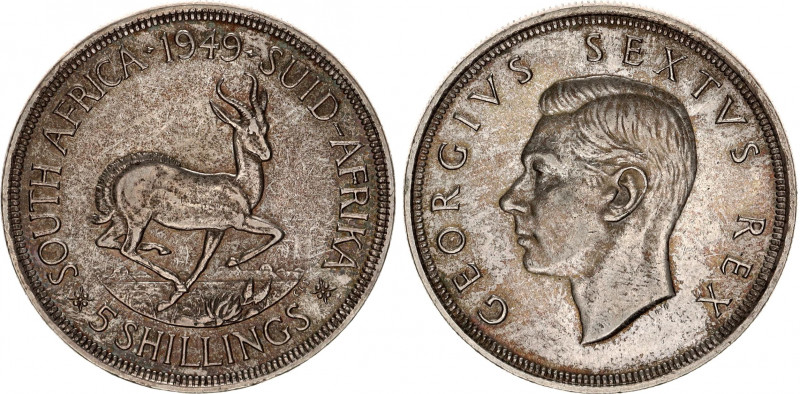 South Africa 5 Shillings 1949
KM# 40.1; Silver; George VI; XF+