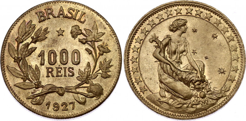 Brazil 1000 Reis 1927
KM# 525; UNC with mint luster