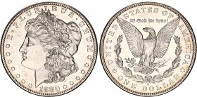 United States 1 Dollar 1880 S
KM# 110; Silver; "Morgan Dollar''; AUNC with minor hairlines