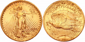 United States 20 Dollars 1922
KM# 131; Gold (.900) 33.44 g.; Saint-Gaudens - Double Eagle; MInt: Philadelphia; AUNC