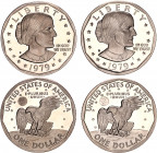 United States 2 x 1 Dollar 1979 S Mintmarks "Types 1 & 2"
KM# 207; Proof; "Susan B. Anthony Dollar"