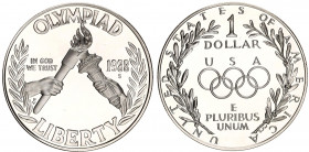 United States 1 Dollar 1988 S
KM# 222; Silver; Proof; Olympiad 1988; In double bank package, with certificate