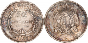 Uruguay 50 Centesimos 1893 So
KM# 16; Silver; XF-