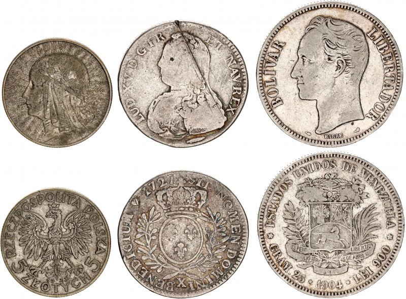 World Lot of 3 Coins 1727 - 1935
Various Countries; Dates, Denominations; Silve...