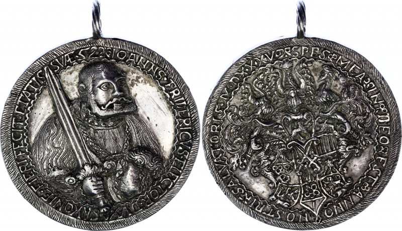 German States Saxony Silver Medal "Johann Friedrich I. 1532-1547" 18th Century
...