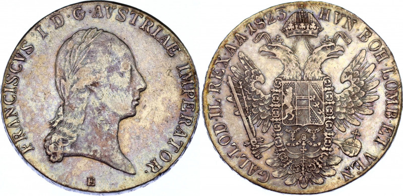 Austria 1 Taler 1823 E
KM# 2162; Franz I; Silver, XF.