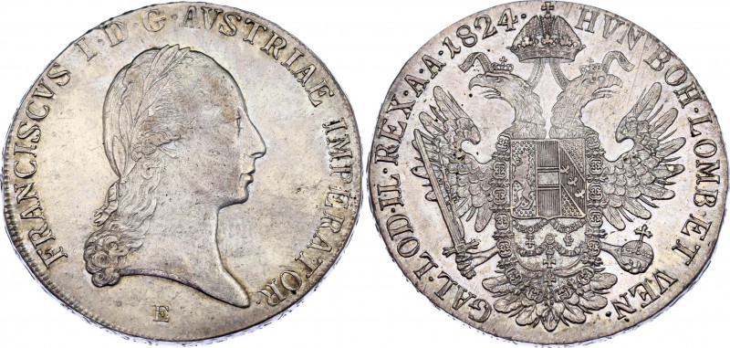 Austria 1 Taler 1824 E
KM# 2162; Franz I; Silver, XF-AU, patina.