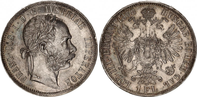 Austria 1 Florin 1878
KM# 2222; Silver; Franz Joseph I; AUNC