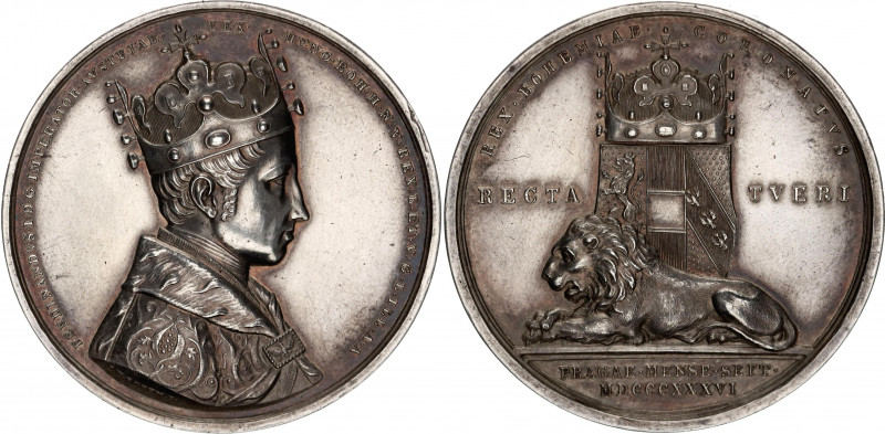 Austria - Hungary Silver Medal for Coronation of Bohemian King Ferdinand I in Pr...