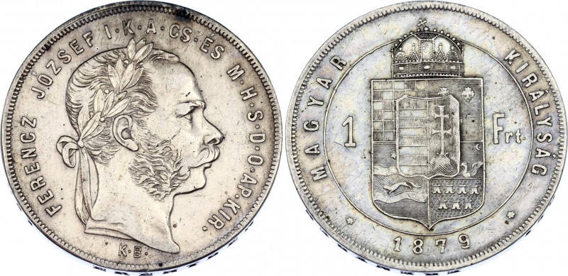 Hungary 1 Forint 1879 KB
KM# 453.1; Franz Joseph I; Silver, XF.