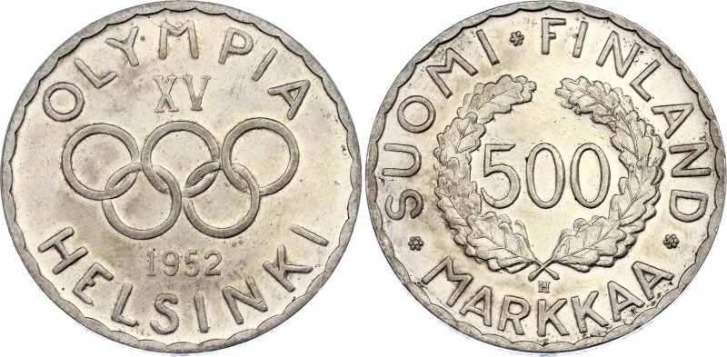 Finland 500 Markkaa 1952 H
KM# 35; Schön# 46; Silver; Olympic Games 1952; UNC