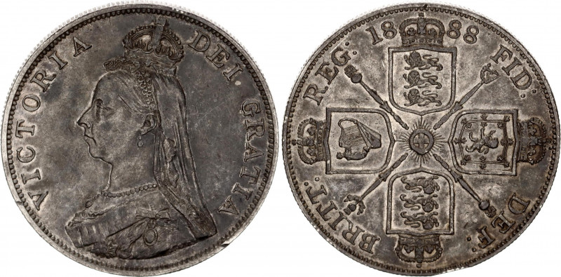 Great Britain 2 Florin 1888
KM# 763; Sp# 3923; Silver 22.57 g.; Victoria; XF-AU...