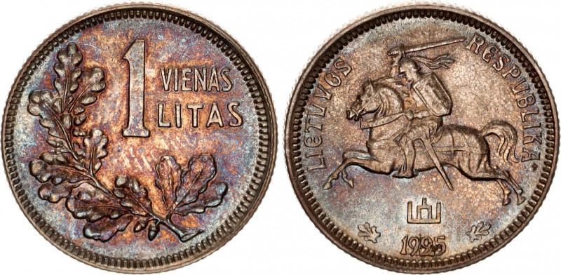 Lithuania 1 Litas 1925
KM# 76; Silver; UNC with amazing toning