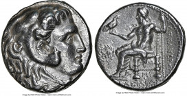 MACEDONIAN KINGDOM. Alexander III the Great (336-323 BC). AR tetradrachm (24mm, 17.10 gm, 8h). NGC Choice VF 5/5 - 3/5. Posthumous issue of Babylon, u...
