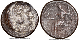 MACEDONIAN KINGDOM. Alexander III the Great (336-323 BC). AR tetradrachm (26mm, 17.35 gm, 10h). NGC Choice VF 5/5 - 2/5. Lifetime issue of 'Babylon', ...