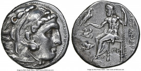 MACEDONIAN KINGDOM. Alexander III the Great (336-323 BC). AR drachm (16mm, 4.24 gm, 11h). NGC Choice XF 5/5 - 3/5. Posthumous issue of Lampsacus, ca. ...