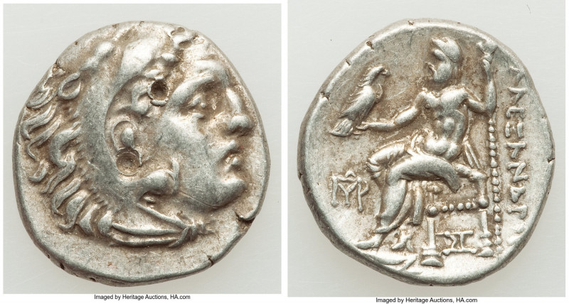 MACEDONIAN KINGDOM. Alexander III the Great (336-323 BC). AR drachm (18mm, 4.38 ...