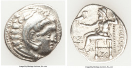 MACEDONIAN KINGDOM. Alexander III the Great (336-323 BC). AR drachm (19mm, 4.40 gm, 12h). VF. Posthumous issue of Colophon, ca. 319-310 BC. Head of He...