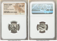 MOESIA. Istrus. Ca. 4th century BC. AR drachm (19mm, 1h). NGC Choice VF, die shift, brushed. Two male heads facing, the left inverted / IΣTPIH, sea ea...