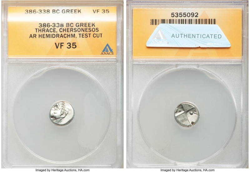 THRACE. Chersonesus. Ca. 4th century BC. AR hemidrachm (12mm). ANACS VF 35. Pers...