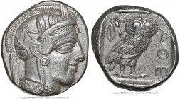ATTICA. Athens. Ca. 440-404 BC. AR tetradrachm (24mm, 17.18 gm, 1h). NGC XF 5/5 - 5/5, Full Crest. Mid-mass coinage issue. Head of Athena right, weari...