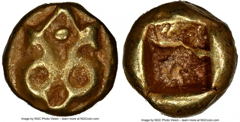 IONIA. Uncertain mint. Ca. 625-550 BC. EL 1/24 stater or myshemihecte (6mm, 0.57...