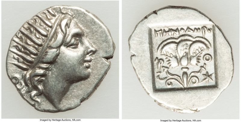 CARIAN ISLANDS. Rhodes. Ca. 88-84 BC. AR drachm (16mm, 2.35 gm, 11h). Choice XF....