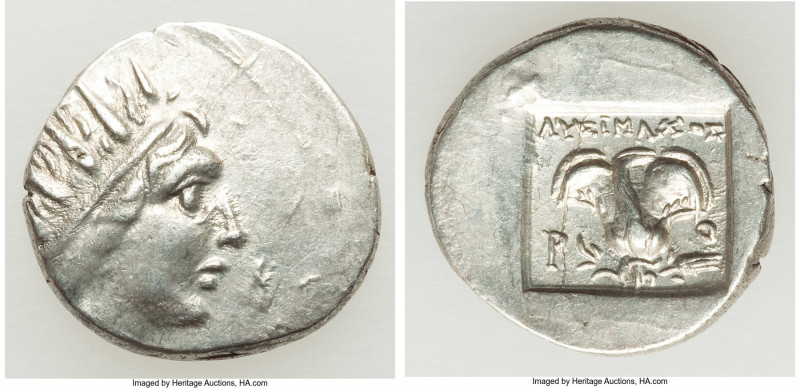 CARIAN ISLANDS. Rhodes. Ca. 88-84 BC. AR drachm (15mm, 2.69 gm, 11h). XF. Plinth...