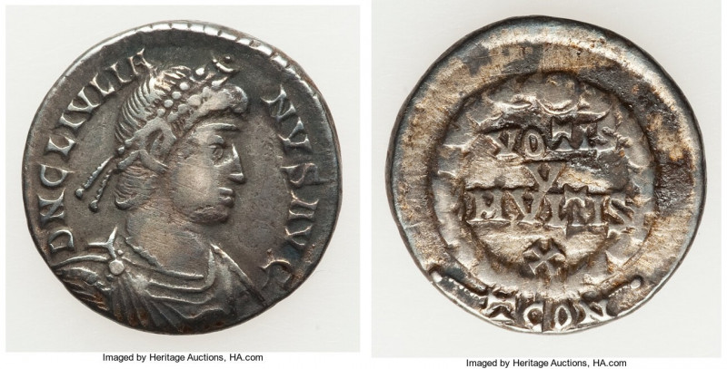 Julian II, as Augustus (AD 360-363). AR siliqua (17mm, 2.61 gm, 11h). Fine. Arle...