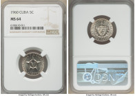 Republic 5 Centavos 1960 MS64 NGC, Philadelphia mint, KM11.3. Bright and reflective unhindered by tone. 

HID09801242017

© 2020 Heritage Auctions...