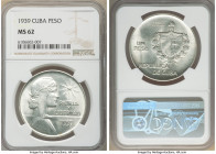 Republic "ABC" Peso 1939 MS62 NGC, Philadelphia mint, KM22. Last year of type. 

HID09801242017

© 2020 Heritage Auctions | All Rights Reserved
