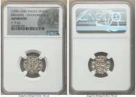 Melgueil. Anonymous 3-Piece Lot of Certified Deniers ND (1100-1300) Authentic NGC, PdA-3843. Weights range from 0.83-1.01gm. Sold as is, no returns. ...