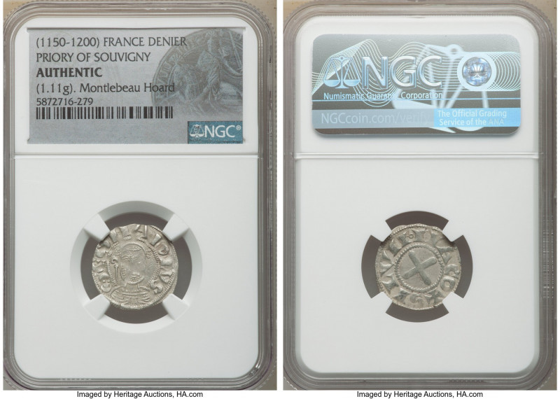 Priory of Souvigny 4-Piece Lot of Certified Deniers ND (1150-1200) Authentic NGC...