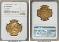 Louis XVI gold 2 Louis d'Or 1786-N AU Details (Cleaned) NGC, Montpellier mint, KM592.11.

HID09801242017

© 2020 Heritage Auctions | All Rights Re...