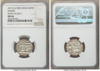 Indore. Shah Alam II Rupee AH 1216 (1801/1802) MS66 NGC, Masheshwar mint, KM76. The second finest example of this type yet certified by NGC, boasting ...