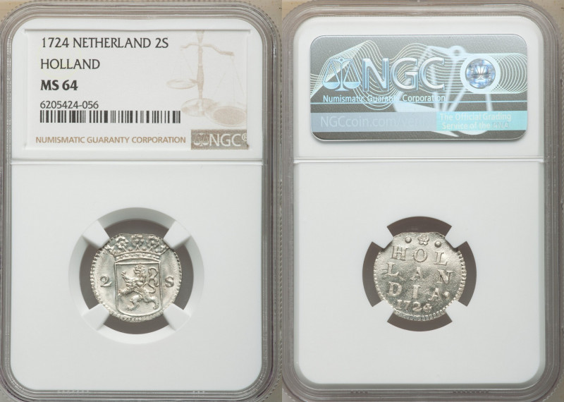 Holland. Provincial 2 Stuivers 1724 MS64 NGC, KM48. 

HID09801242017

© 2020...