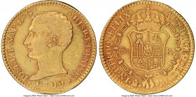 Joseph Napoleon gold "De Vellon" 80 Reales 1809 M-AI XF Details (Cleaned) NGC, Madrid mint, KM542, Fr-301. Cranberry toning. 

HID09801242017

© 2...