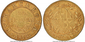 Barcelona. Joseph Napolean gold 20 Pesetas 1813-Ba VF35 NGC, Barcelona mint, KM76. A scarce siege issue struck under Napoleon's older brother as clien...