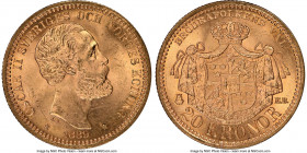 Oscar II gold 20 Kronor 1889-EB MS65+ NGC, KM748. Luscious mint bloom on a rose tinted golden beauty. AGW 0.2593 oz. 

HID09801242017

© 2020 Heri...