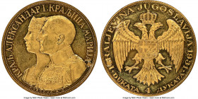 Alexander I gold "Sword Countermarked" 4 Dukata 1931-(K) MS61 Prooflike NGC, Kovnica mint, KM14.1. Sword and birds countermark above shoulder. AGW 0.4...