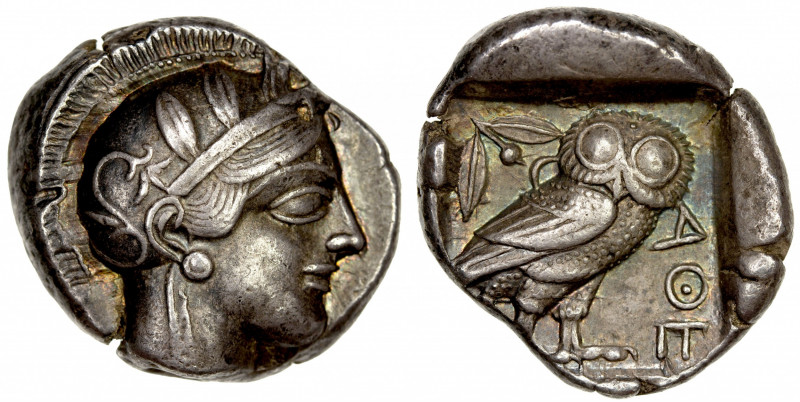 ATTICA: Athens, AR tetradrachm (17.14g), 454-404 BC, S-2526, HGC-4/1597, helmete...