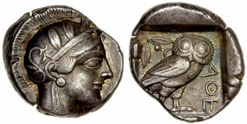 ATTICA: Athens, AR tetradrachm (17.14g), 454-404 BC, S-2526, HGC-4/1597, helmeted head of Athena right // owl standing right, head facing, olive sprig...