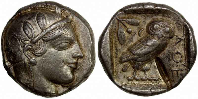 ATTICA: Athens, AR tetradrachm (17.32g), 454-440 BC, S-2526, HGC-4/1597, helmete...