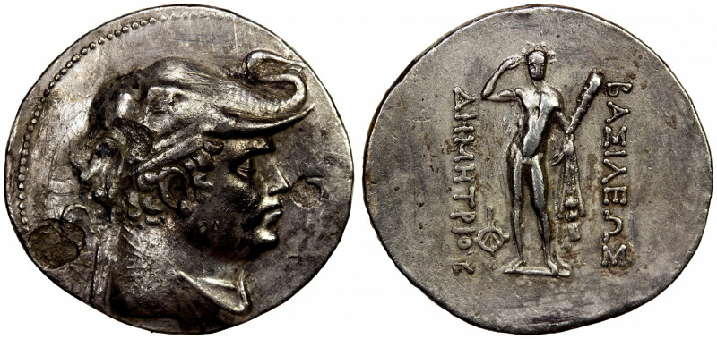 BACTRIA: Demetrios I, ca. 200-180 BC, AR tetradrachm (15.15g), Bop-1F, HGC-12/63...