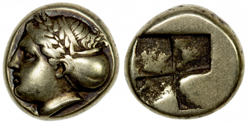 IONIA: Phokaia, EL hekte (1/6th stater) (2.54g), 387-326 BC, Bodenstedt-102, lau...