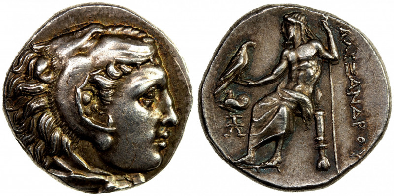 MACEDONIAN KINGDOM: Alexander III "the Great", 336-323 BC, AR drachm (4.29g), Ab...