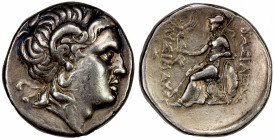 THRACIAN KINGDOM: Lysimachos, 305-281 BC, AR tetradrachm (17.01g), Uncertain Mint (Pella?), Thompson-253, Müller-471, diademed head of the deified Ale...