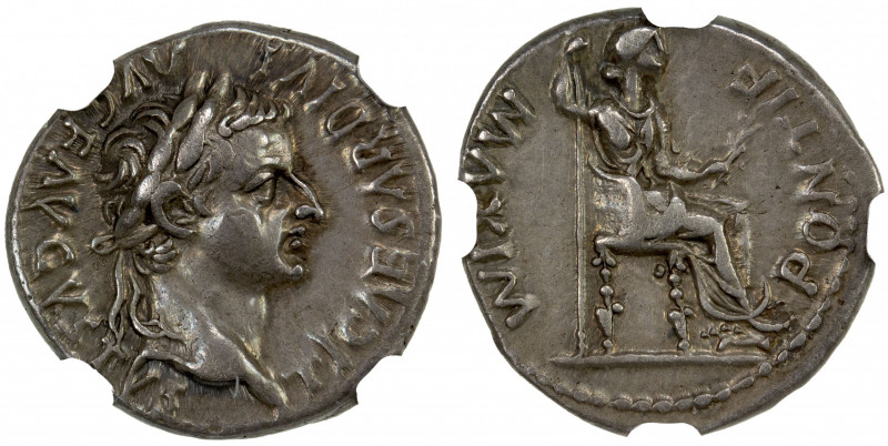 ROMAN EMPIRE: Tiberius, 14-37 AD, AR denarius (3.81g), Lugdunum (Lyon), RIC-30, ...