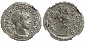 ROMAN EMPIRE: Severus Alexander, 222-235 AD, AR denarius (3.15g), Rome, 231-235 AD, RIC-246c, laureate and draped bust right, IMP ALEXANDER PIVS AVG /...