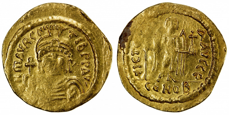BYZANTINE EMPIRE: Maurice Tiberius, 582-602, AV solidus (4.41g), Constantinople,...